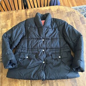 J. Crew Black Signature performance Puffer Jacket with Quilted Design